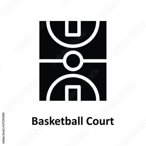 Basketball Court Vector  solid Icons. Simple stock illustration stock