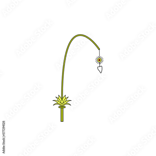 penjor bali illustration icon vector