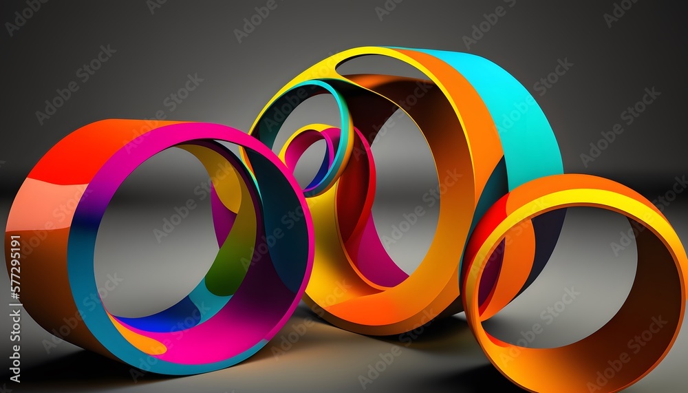 colorful rings created using AI Generative Technology colorful rings created using AI Generative Technology