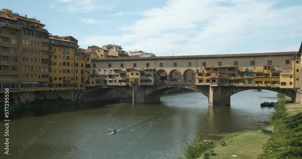 Florence. Ponte Vecchio in Florence.Bridge over the Arno river with houses and goldsmiths' shops. Florence, Tuscany, Italy. Florence. Ponte Vecchio in Florence.Bridge over the Arno river with houses and goldsmiths' shops. Florence, Tuscany, Italy.