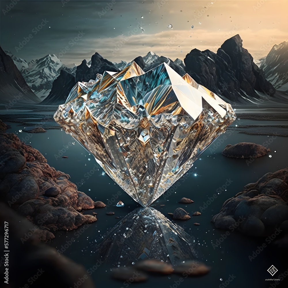 Obraz premium diamond created using AI Generative Technology