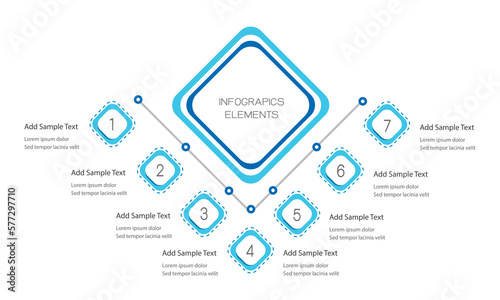 Infographic Template Showcases Abstract Chart Elements with Labels and Integrated Squares, Ideal for Business Concepts with Suitable for Content, Diagrams, Flowcharts, Timelines and Workflow Layouts.
