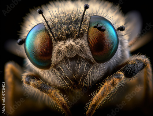 Macro Photography of a Botfly - Get up Close and Personal Created with Generative AI © dendyh7