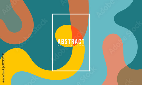 Colorful 70's Abstract Fluid and Geometric Background With Memphis Style For Your Sale Banner Marketing. Vector Eps 10