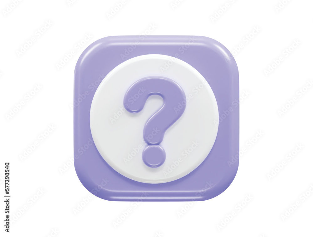 question icon 3d rendering illustration question icon 3d rendering illustration