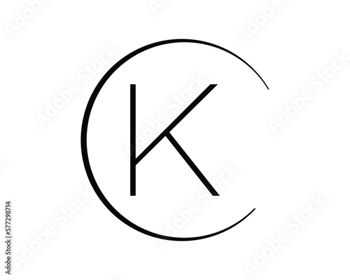 Free Download K letter vector with circle creative design template elements. - GFXLoad