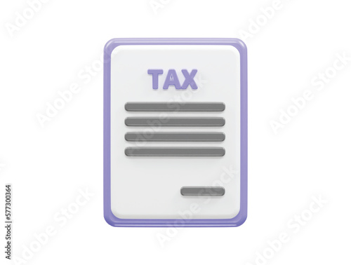 Invoice icon rendering 3d element illustration