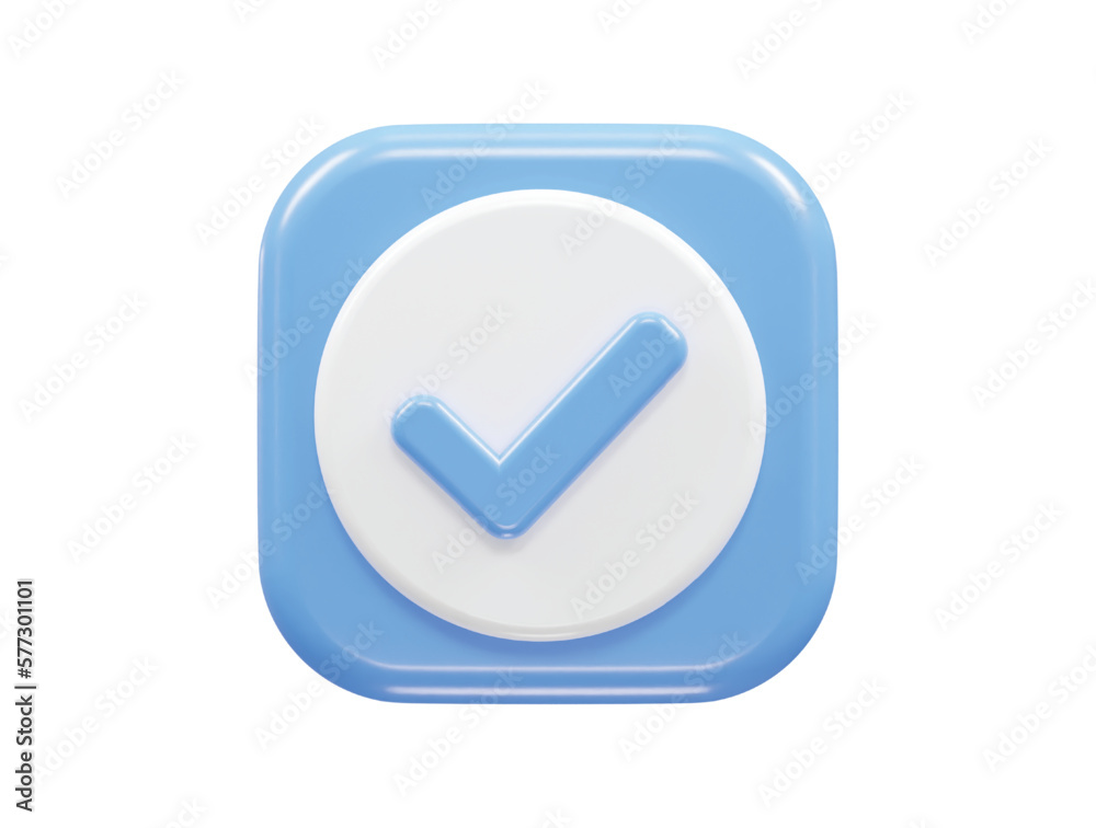 Verified 3d rendering vector icon illustration Verified 3d rendering vector icon illustration