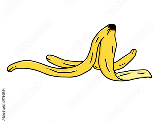 banana on white