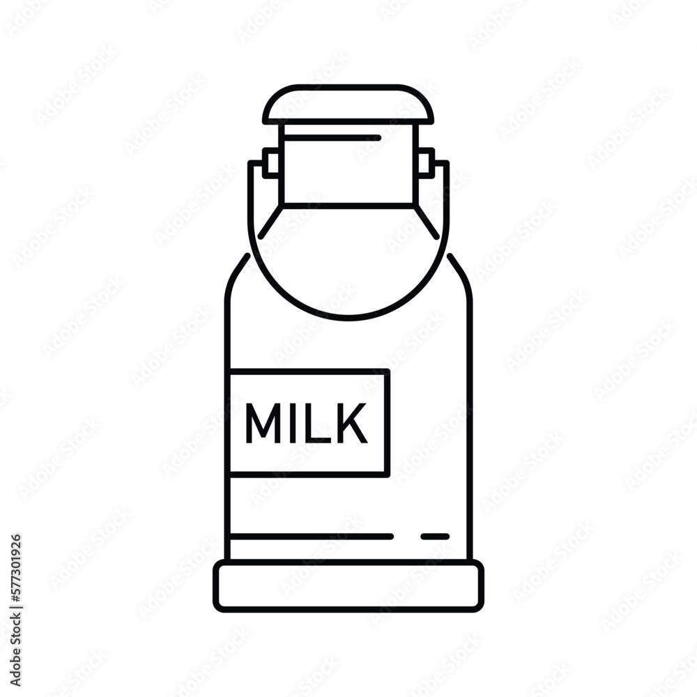Milk can icon design. isolated on white background. vector illustration Milk can icon design. isolated on white background. vector illustration