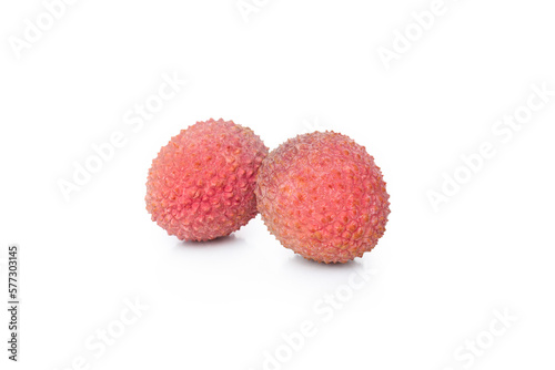 Concept of tasty and delicious exotic fruit - Lychee, isolated on white background