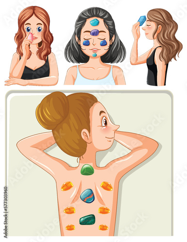Healing crystals and stones collection