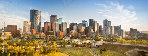 Downtown panorama skyline Calgary Alberta photo