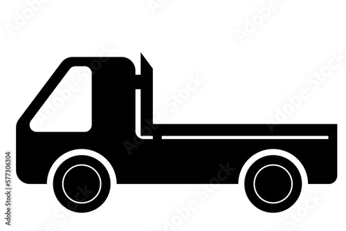 Delivery Truck icon, Monochrome vector illustration EPS 10 file. Isolated on white background.