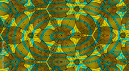 Colorful  African fabric – Seamless and textured pattern

