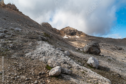 Highest oarf of Fanes valley in the Dolomites