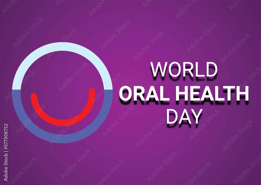 World Oral Health Day on purple Background World Oral Health Day on purple Background