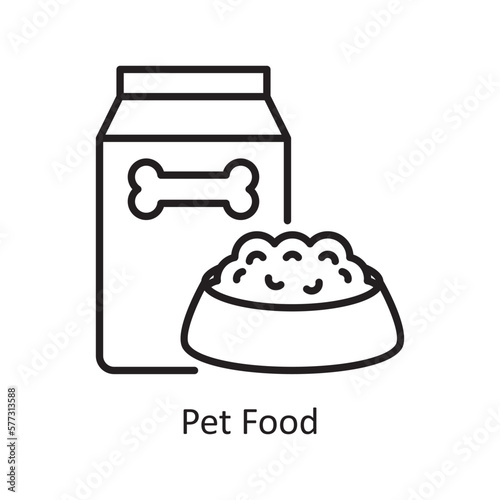 Pet Food Vector Outline Icon Design illustration. Grocery Symbol on White background EPS 10 File