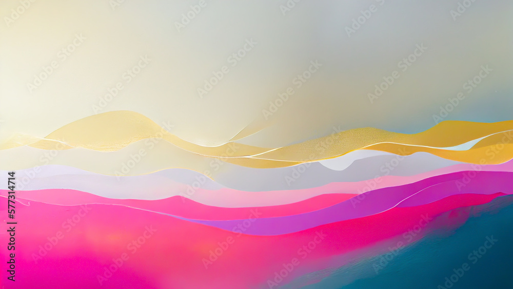 Abstract Multicolor Waves Movement Background. Vector