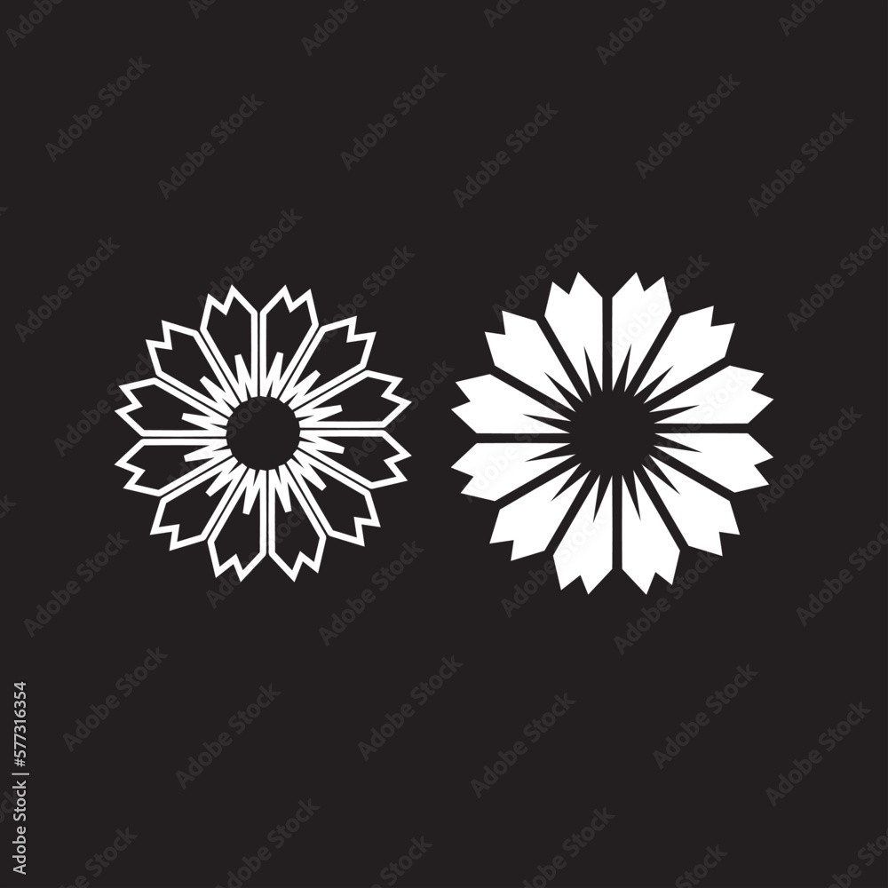 flower mandala logo design template vector image