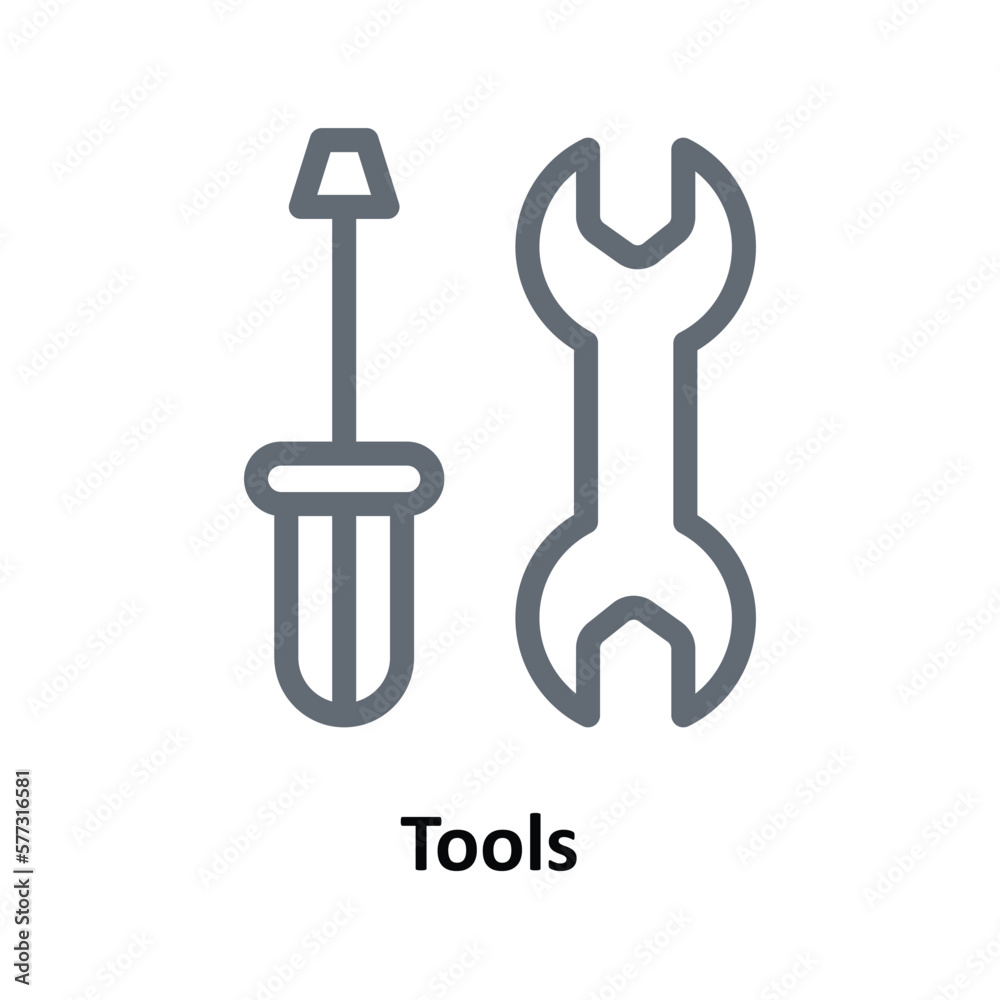 Tools Vector Outline Icons. Simple stock illustration stock Tools Vector Outline Icons. Simple stock illustration stock