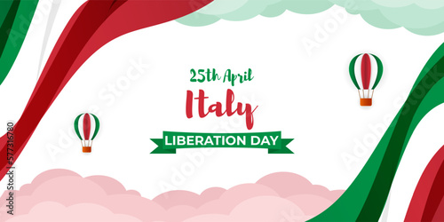 Vector illustration for happy Liberation day Italy