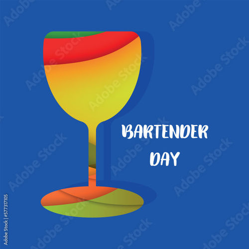 bartender day. Design suitable for greeting card poster and banner