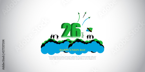 Vector illustration for happy union day Tanzania