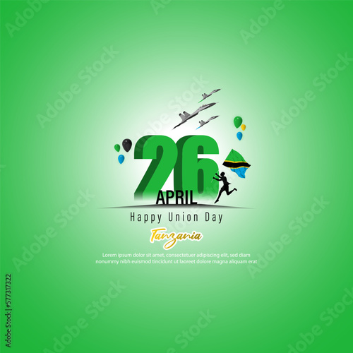 Vector illustration for happy union day Tanzania