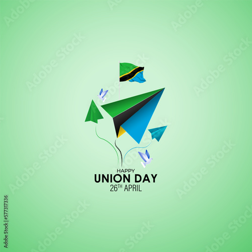 Vector illustration for happy union day Tanzania