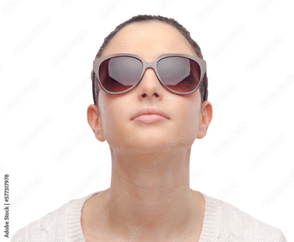 Young fashion model with sunglasses Young fashion model with sunglasses