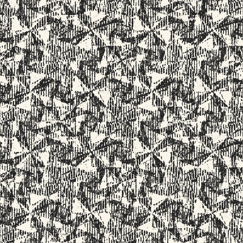 Monochrome Distressed Knit Textured Floral Ornate Pattern