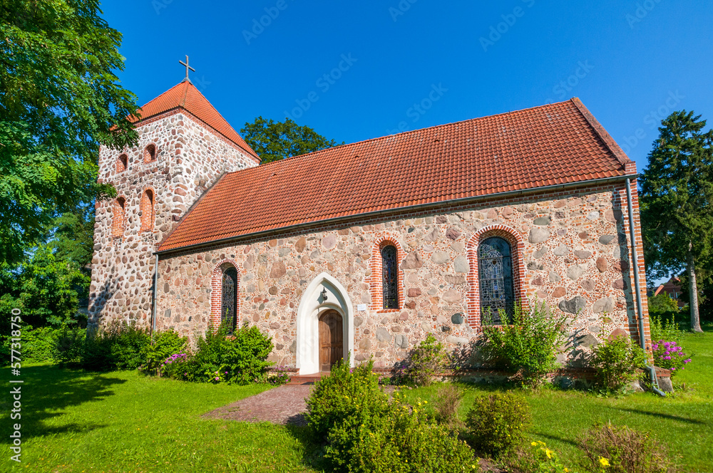 Church of St. Krzysztof in Steklno, West Pomeranian Voivodeship, Poland