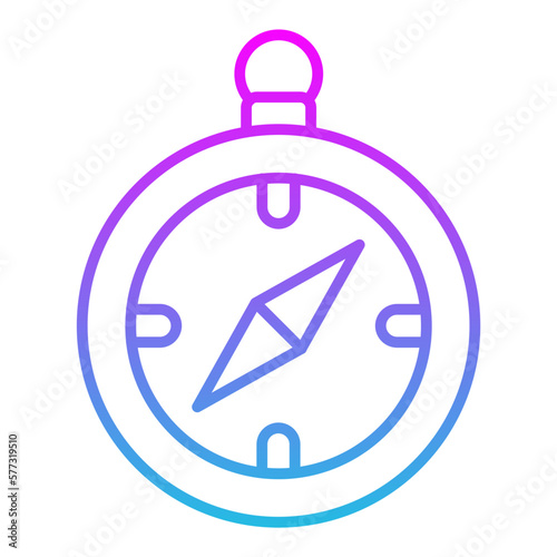 Free Download Compass Line Icon - GFXLoad