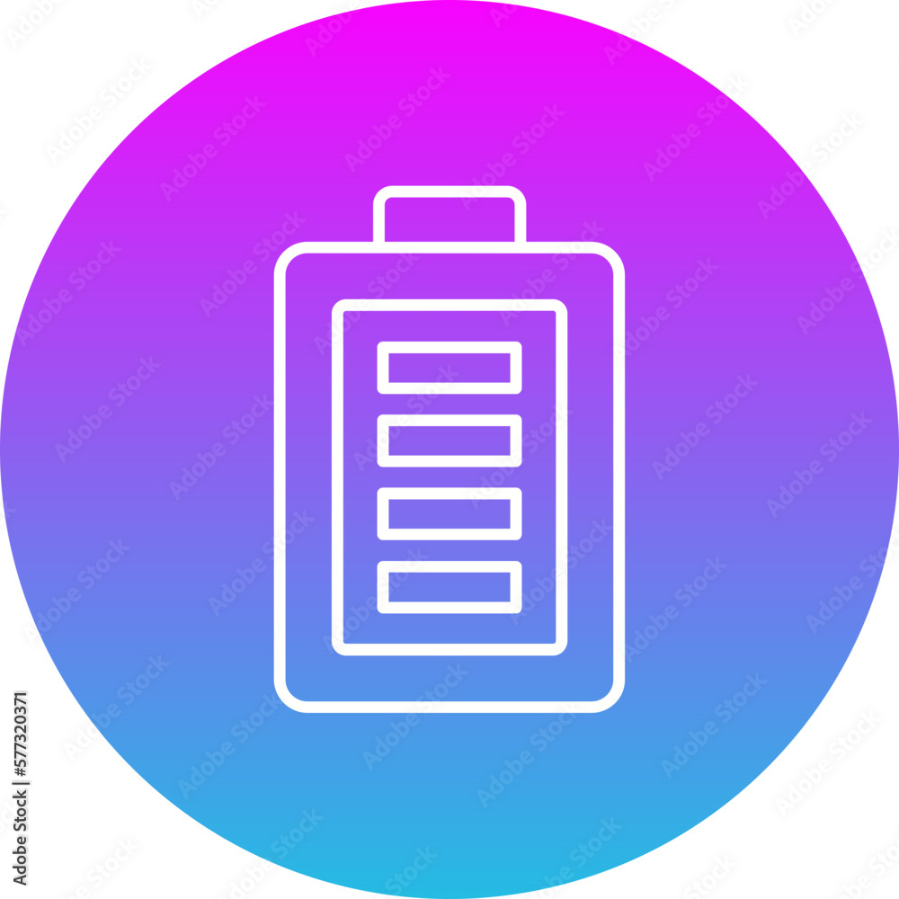 Battery Full Gradient Circle Line Inverted Icon Battery Full Gradient Circle Line Inverted Icon
