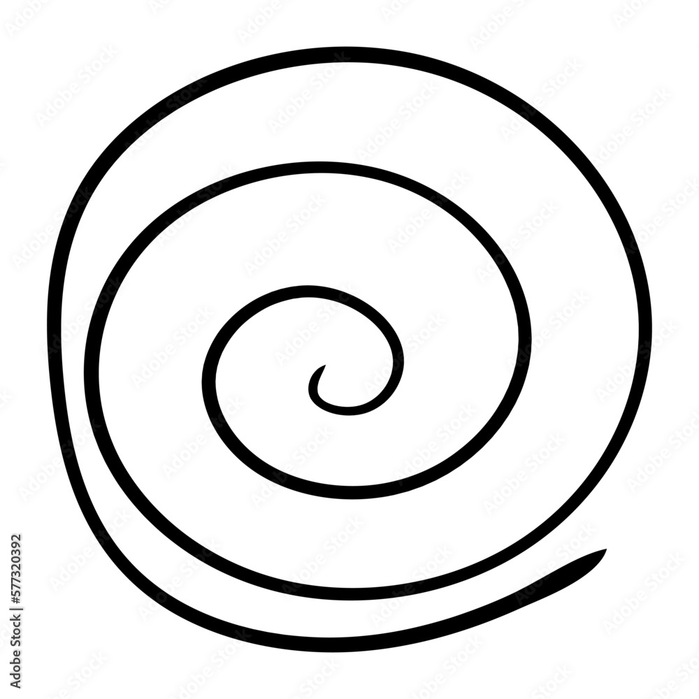 Hand-drawn circular lines vector decorative elements