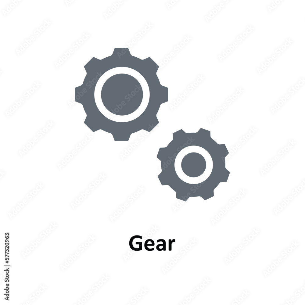 Gear Vector Solid Icons. Simple stock illustration stock Gear Vector Solid Icons. Simple stock illustration stock