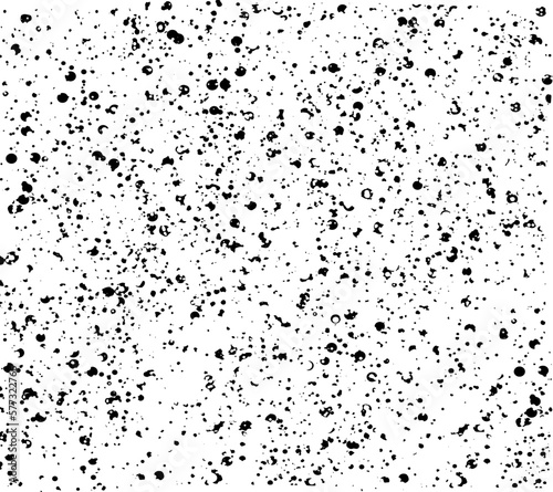 Abstract vector noise. Small particles of debris and dust. Distressed uneven background. Grunge texture overlay with rough and fine grains isolated on white background. Vector illustration.