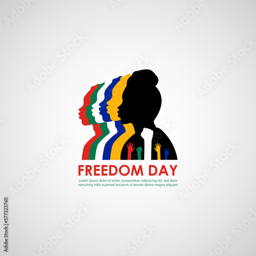 Vector illustration of South Africa Freedom Day