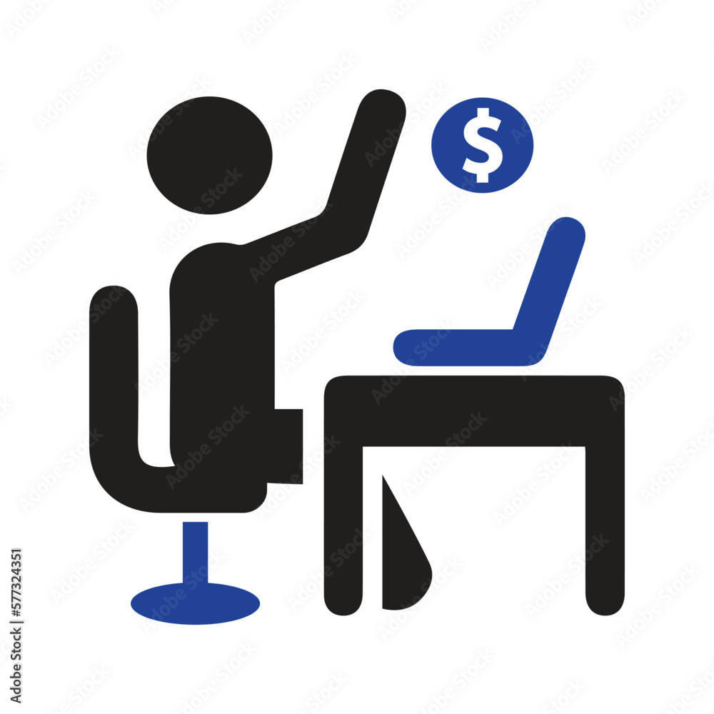 Online remote business icon