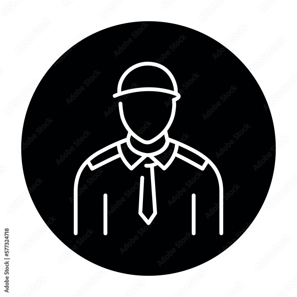 Security guard olor line icon. Pictogram for web page Security guard olor line icon. Pictogram for web page