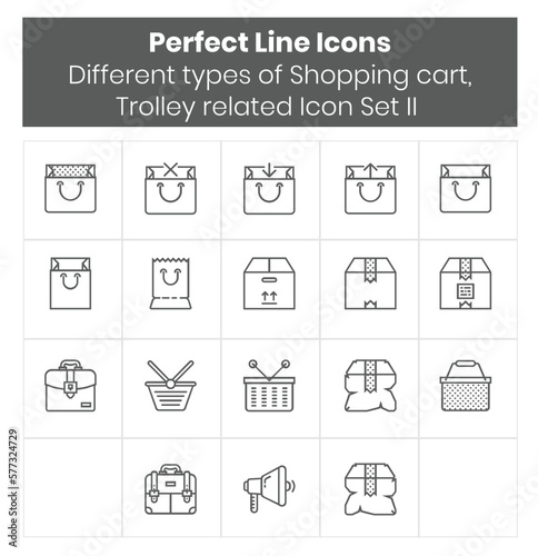 Different types of Shopping bag, related Icon Set © ClickerZep
