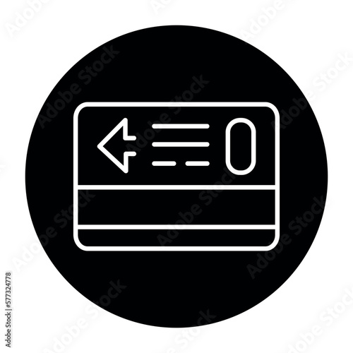 Key card olor line icon. Pictogram for web page