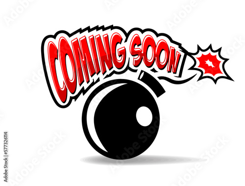Bomb will explode soon, the fuse has already been lit. Waiting for important news. Template for advertising banner, offer, discount. Vector on transparent background in comic style