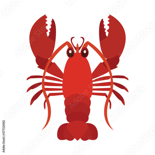 Lobster red emoji vector illustration