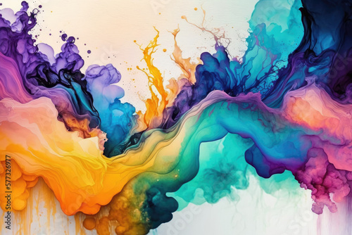 Abstract Watercolor Background. Illustration AI Generative
