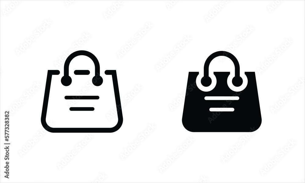 Shopping bag icons button, vector, sign, symbol, logo, illustration, editable stroke, flat design style isolated on white linear pictogram Shopping bag icons button, vector, sign, symbol, logo, illustration, editable stroke, flat design style isolated on white linear pictogram