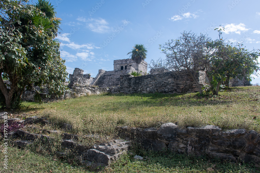 Mayan Temple at Tulum Yucatan Mexico