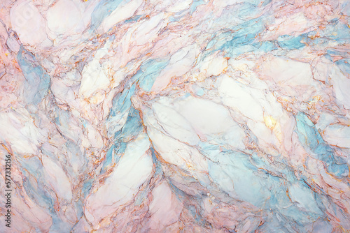 Pastel pink and blue marble background. AI