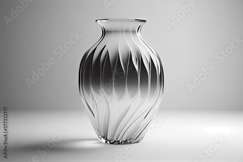 wide angle photography of glass minimalistic vase, white background, hyper detailed, ultra smooth, natural lighting, cinematic lighting, dramatic lighting, extreme resolution, octa AI Generated photo